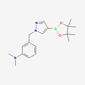 N,N-dimethyl-3-((4-(4,4,5,5-tetramethyl-1,3,2-dioxaborolan-2-yl)-1H-pyrazol-1-yl)methyl)aniline