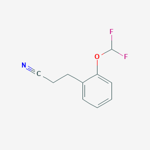 molecular formula C10H9F2NO B8500821 3-(2-Difluoromethoxyphenyl)propionitrile 