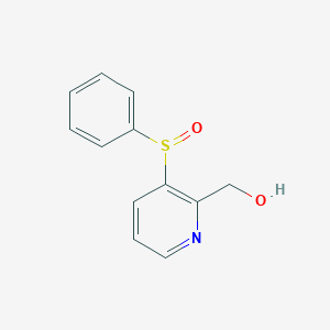 molecular formula C12H11NO2S B8500848 (3-Benzenesulfinyl-pyridin-2-yl)-methanol 