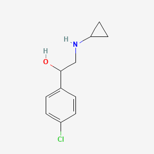 molecular formula C11H14ClNO B8500850 N-Cyclopropyl-beta-hydroxy-4-chloro-phenethylamine 