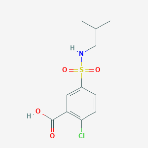 molecular formula C11H14ClNO4S B8500859 2-chloro-5-[N-(2-methylpropyl)-sulfamoyl]-benzoic acid 