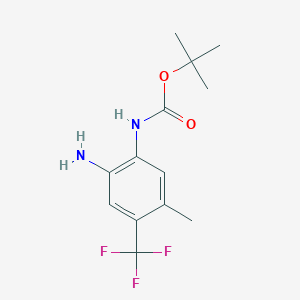 molecular formula C13H17F3N2O2 B8500879 (2-Amino-5-methyl-4-trifluoromethyl-phenyl)-carbamic acid tert-butyl ester 