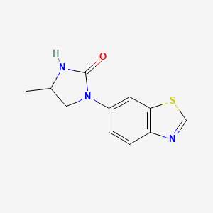 molecular formula C11H11N3OS B8500933 1-Benzothiazol-6-yl-4-methyl-imidazolidin-2-one 