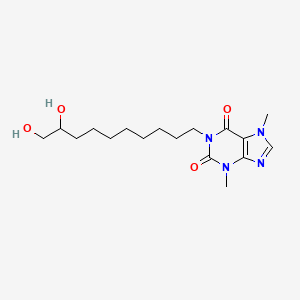 molecular formula C17H28N4O4 B8500971 1-(9,10-Dihydroxydecyl)-3,7-dimethylxanthine CAS No. 156918-13-7