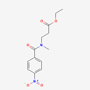 molecular formula C13H16N2O5 B8500979 Ethyl 3-[methyl(4-nitrobenzoyl)amino]propanoate 