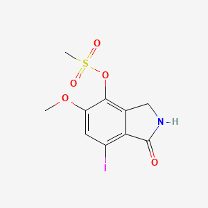 molecular formula C10H10INO5S B8500984 1h-Isoindol-1-one,2,3-dihydro-7-iodo-5-methoxy-4-[(methylsulfonyl)oxy]- 