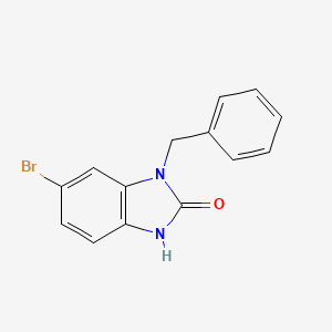molecular formula C14H11BrN2O B8501001 1-Benzyl-6-bromo-1,3-dihydro-benzoimidazole-2-one 