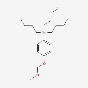 molecular formula C20H36O2Sn B8501059 Stannane, tributyl[4-(methoxymethoxy)phenyl]- CAS No. 190728-22-4