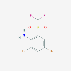 molecular formula C7H5Br2F2NO2S B8501071 2,4-Dibromo-6-(difluoromethanesulfonyl)aniline CAS No. 88149-54-6