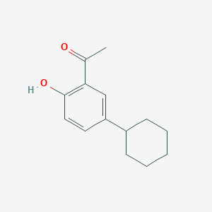 molecular formula C14H18O2 B8501073 1-(5-Cyclohexyl-2-hydroxyphenyl)ethan-1-one CAS No. 55168-33-7