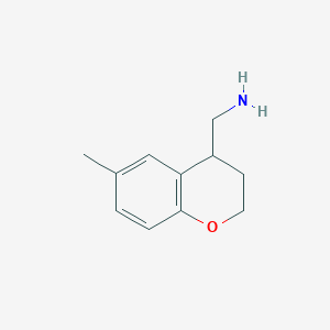 molecular formula C11H15NO B8501106 1-(6-methyl-3,4-dihydro-2H-chromen-4-yl)methanamine 