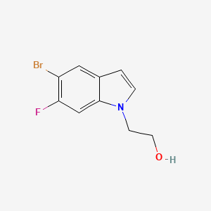 molecular formula C10H9BrFNO B8501109 2-(5-bromo-6-fluoro-1H-indol-1-yl)ethanol 