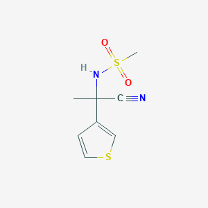 molecular formula C8H10N2O2S2 B8501115 2-(3-Thienyl)-2-(methylsulfonamido)propionitrile 