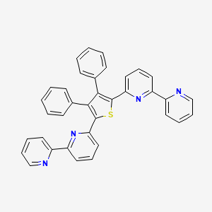 molecular formula C36H24N4S B8501126 2,5-Bis(6-(2-pyridyl)-2-pyridyl)-3,4-diphenylthiophene CAS No. 403504-12-1