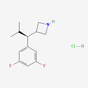 molecular formula C13H18ClF2N B8501148 3-[(1S)-1-(3,5-difluorophenyl)-2-methylpropyl]azetidine hydrochloride CAS No. 820971-99-1