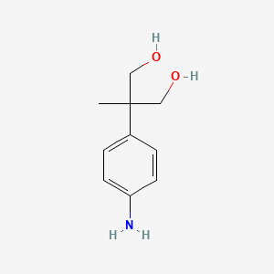 molecular formula C10H15NO2 B8501176 2-(4-Aminophenyl)-2-methylpropane-1,3-diol CAS No. 1236061-26-9