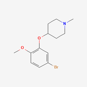 molecular formula C13H18BrNO2 B8501193 4-(5-Bromo-2-methoxy-phenoxy)-1-methyl-piperidine 