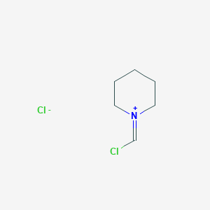 molecular formula C6H11Cl2N B8501234 1-(Chloromethylidene)piperidin-1-ium chloride CAS No. 59611-74-4