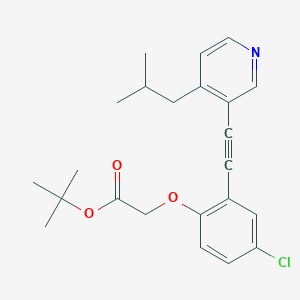 molecular formula C23H26ClNO3 B8501269 Tert-butyl{4-chloro-2-[(4-isobutylpyridin-3-yl)ethynyl]phenoxy}acetate 