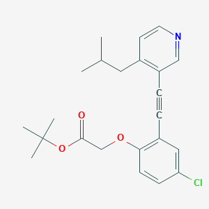 tert-butyl 2-[4-chloro-2-[2-[4-(2-methylpropyl)pyridin-3-yl]ethynyl]phenoxy]acetate