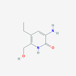 molecular formula C8H12N2O2 B8501310 3-amino-5-ethyl-6-hydroxymethyl-2(1H)-pyridinone 