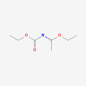 molecular formula C7H13NO3 B8501340 Ethyl N-(ethoxycarbonyl)ethanimidate CAS No. 31084-70-5