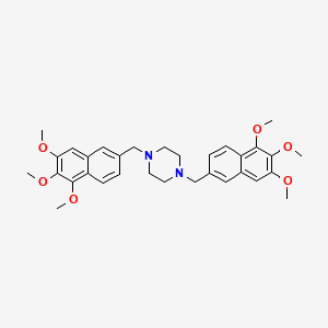 N,N'-bis[(5,6,7-trimethoxynaphthalen-2-yl)methyl]piperazine