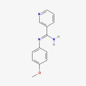 molecular formula C13H13N3O B8501448 Nicotinamidine, N-(p-methoxyphenyl)- CAS No. 23565-00-6