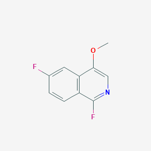 molecular formula C10H7F2NO B8501451 1,6-Difluoro-4-methoxyisoquinoline 