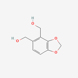 molecular formula C9H10O4 B8501478 1,2-Phenylenedimethanol, 3,4-methylenedioxy- 