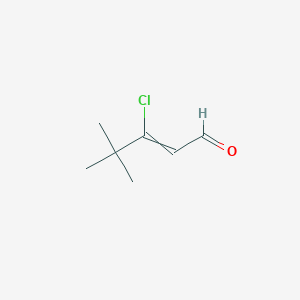 molecular formula C7H11ClO B8501584 3-Chloro-4,4-dimethylpent-2-enal CAS No. 29582-27-2