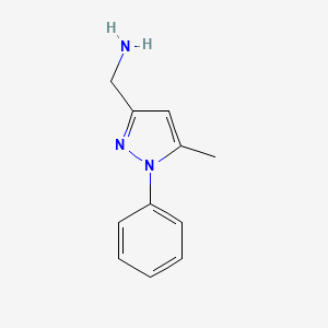 molecular formula C11H13N3 B8501749 5-Methyl-3-aminomethyl-1-phenylpyrazole 