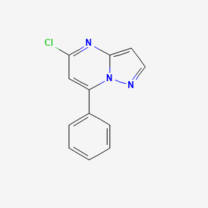 molecular formula C12H8ClN3 B8501849 5-Chloro-7-phenylpyrazolo[1,5-a]pyrimidine 