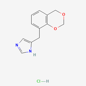molecular formula C12H13ClN2O2 B8501953 1H-Imidazole, 4-(4H-1,3-benzodioxin-8-ylmethyl)-, monohydrochloride CAS No. 116795-81-4