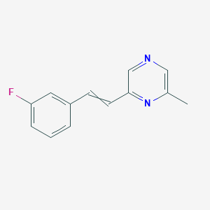 2-[2-(3-Fluorophenyl)ethenyl]-6-methylpyrazine