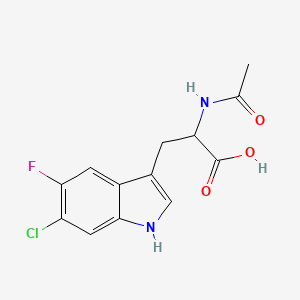 2-acetamido-3-(6-chloro-5-fluoro-1H-indol-3-yl)propanoic acid