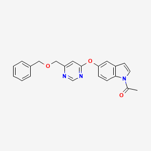 1-(5-((6-((benzyloxy)methyl)pyrimidin-4-yl)oxy)-1H-indol-1-yl)ethan-1-one