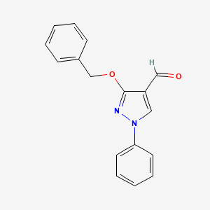 molecular formula C17H14N2O2 B8502061 3-(Benzyloxy)-1-phenyl-1h-pyrazole-4-carbaldehyde 