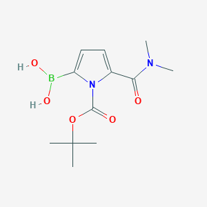(1-(tert-butoxycarbonyl)-5-(dimethylcarbamoyl)-1H-pyrrol-2-yl)boronic acid