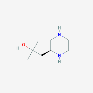 molecular formula C8H18N2O B8502088 (S)-2-methyl-1-piperazin-2-yl-propan-2-ol 