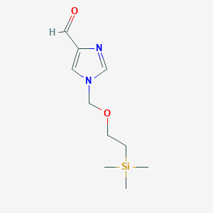 molecular formula C10H18N2O2Si B8502091 1-{[2-(Trimethylsilyl)ethoxy]methyl}-1H-imidazole-4-carboxaldehyde CAS No. 163807-98-5