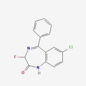 molecular formula C15H10ClFN2O B8502094 7-Chloro-3-fluoro-5-phenyl-1,3-dihydro-2H-1,4-benzodiazepin-2-one CAS No. 60628-57-1