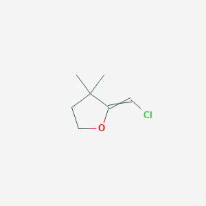 molecular formula C7H11ClO B8502096 2-(Chloromethylidene)-3,3-dimethyloxolane CAS No. 87484-72-8