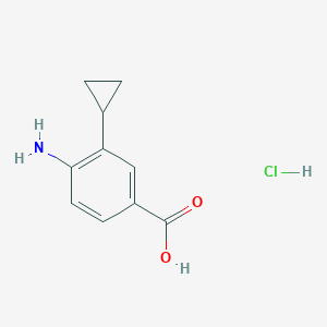 molecular formula C10H12ClNO2 B8502123 4-Amino-3-cyclopropylbenzoic acid hydrochloride 