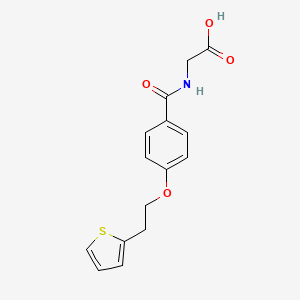 molecular formula C15H15NO4S B8502128 2-(4-(2-(Thiophen-2-yl)ethoxy)benzamido)acetic acid 