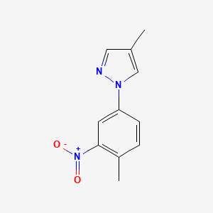 molecular formula C11H11N3O2 B8502161 4-methyl-1-(4-Methyl-3-nitro-phenyl)-1H-pyrazole 