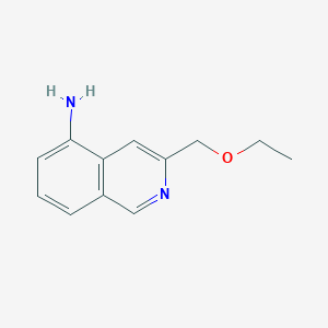 molecular formula C12H14N2O B8502195 5-Amino-3-ethoxymethylisoquinoline 