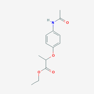 molecular formula C13H17NO4 B8502240 Ethyl 2-(4-acetamidophenoxy)propanoate 