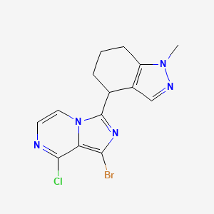 1-bromo-8-chloro-3-(1-methyl-4,5,6,7-tetrahydro-1H-indazol-4-yl)imidazo[1,5-a]pyrazine