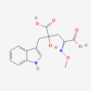 molecular formula C15H16N2O6 B8502287 2-Hydroxy-2-[(1H-indol-3-yl)methyl]-4-(methoxyimino)pentanedioic acid CAS No. 565468-79-3